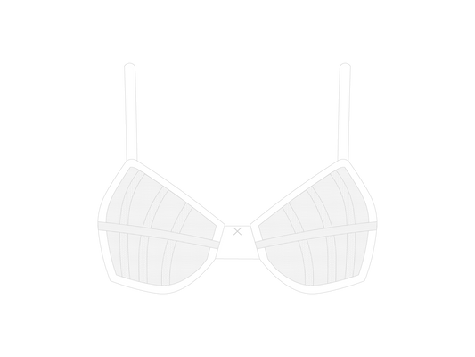 White Mesh Peep Bralette