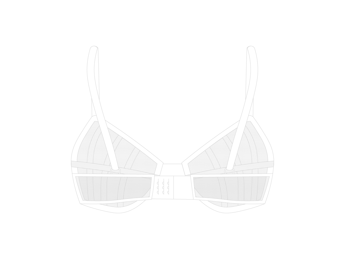 White Mesh Peep Bralette