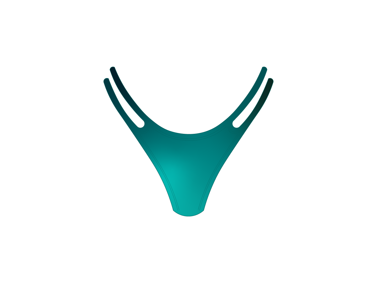 Teal Blue SATIN Pinch Bottoms