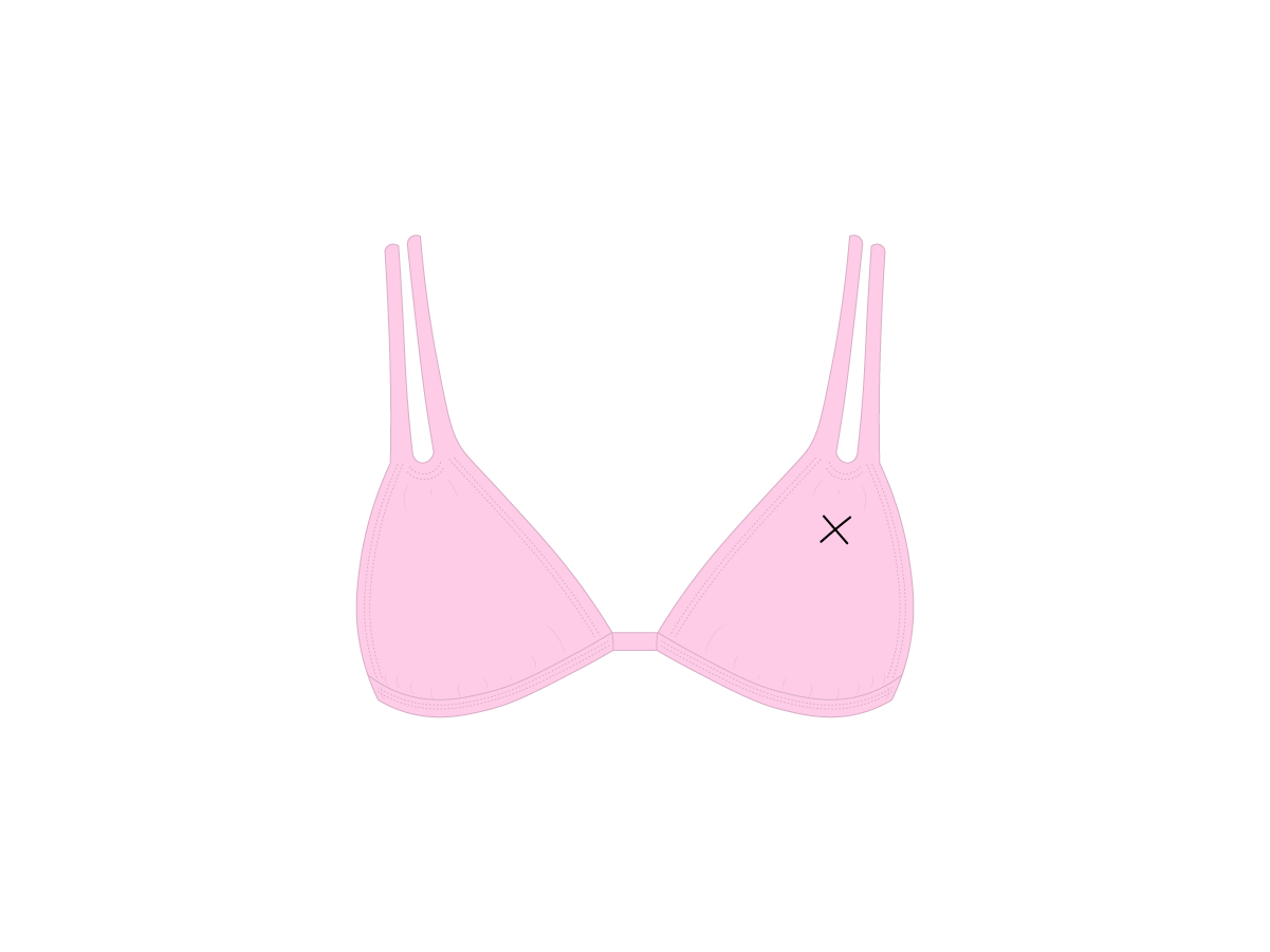 Blush Pink SATIN Pinch Top