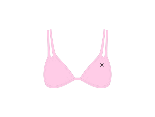 Blush Pink SATIN Pinch Top