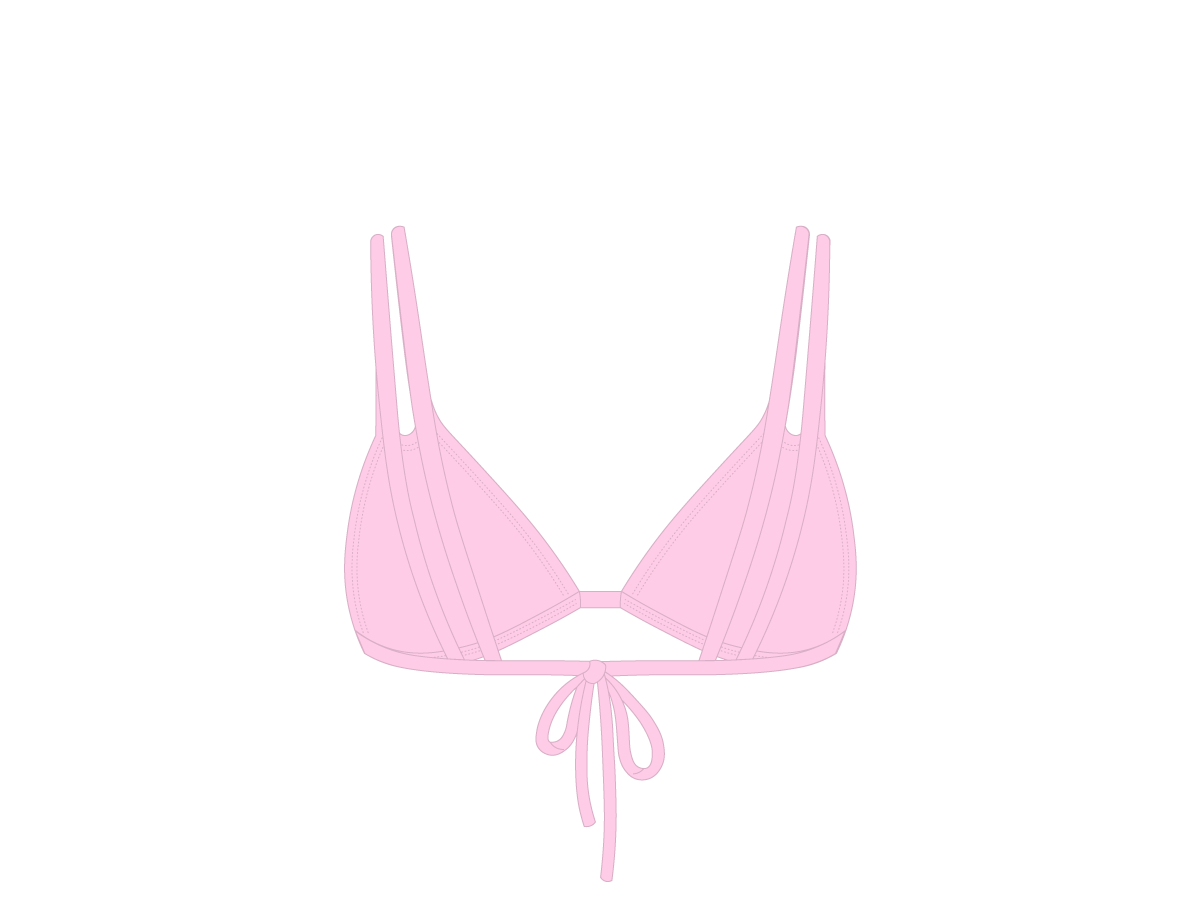 Blush Pink SATIN Pinch Top