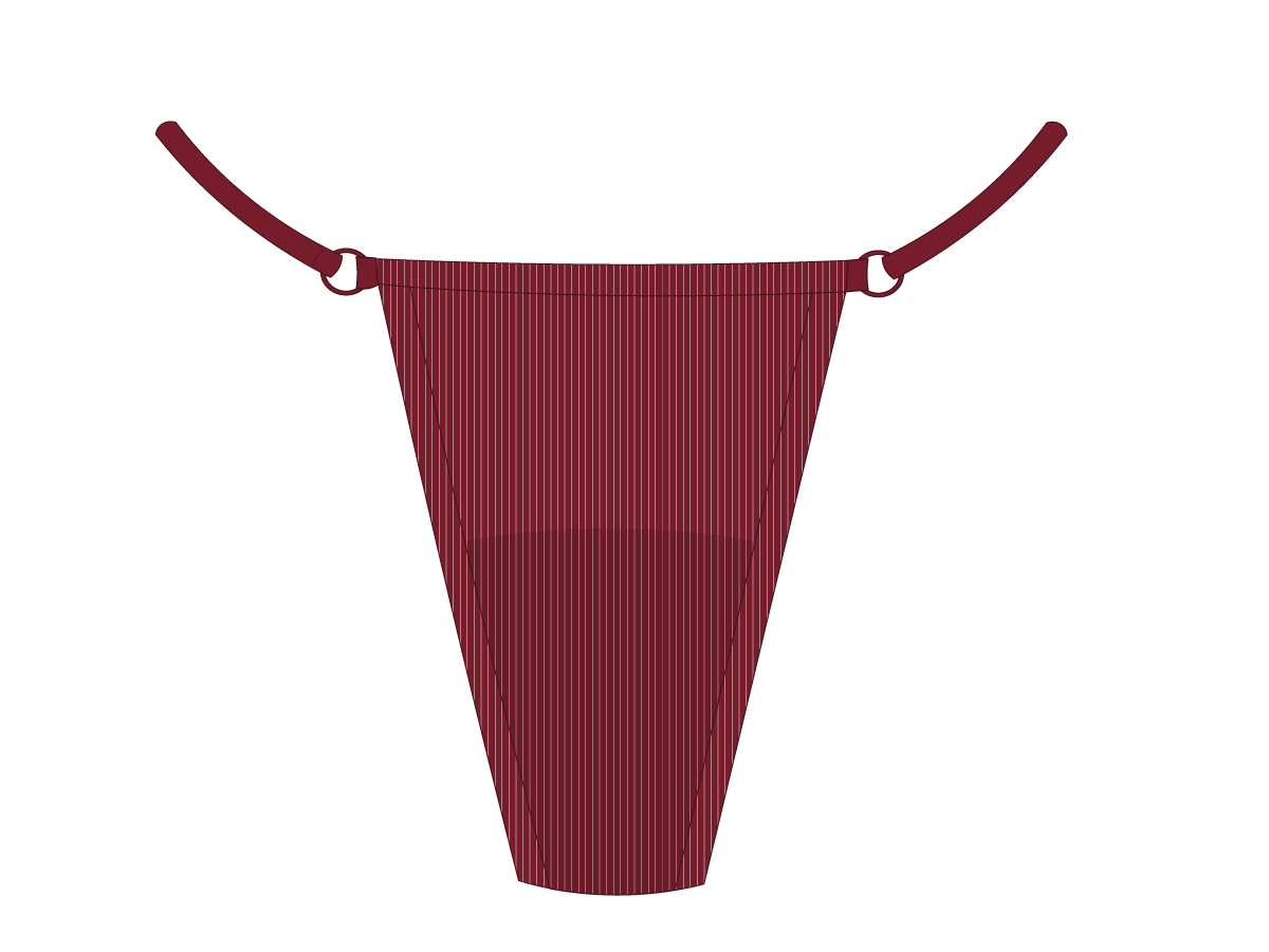 Plum Lace Ribbed Bottoms