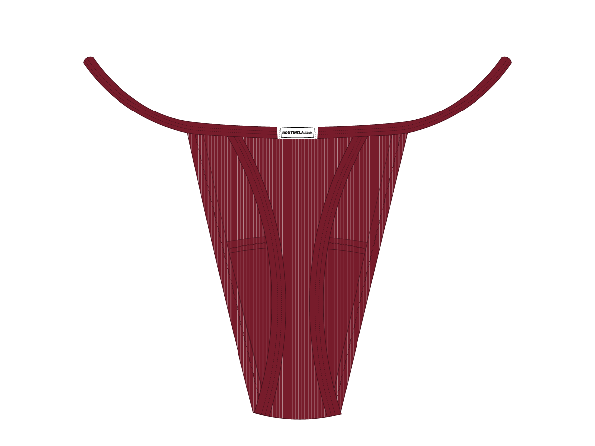 Plum Lace Ribbed Bottoms