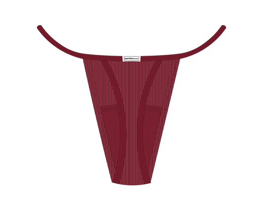 Plum Lace Ribbed Bottoms