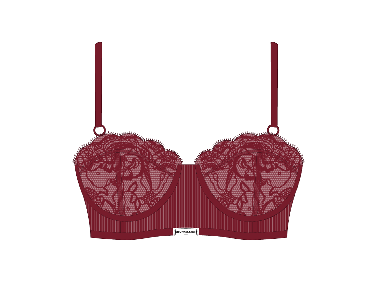 Plum Lace Ribbed Top