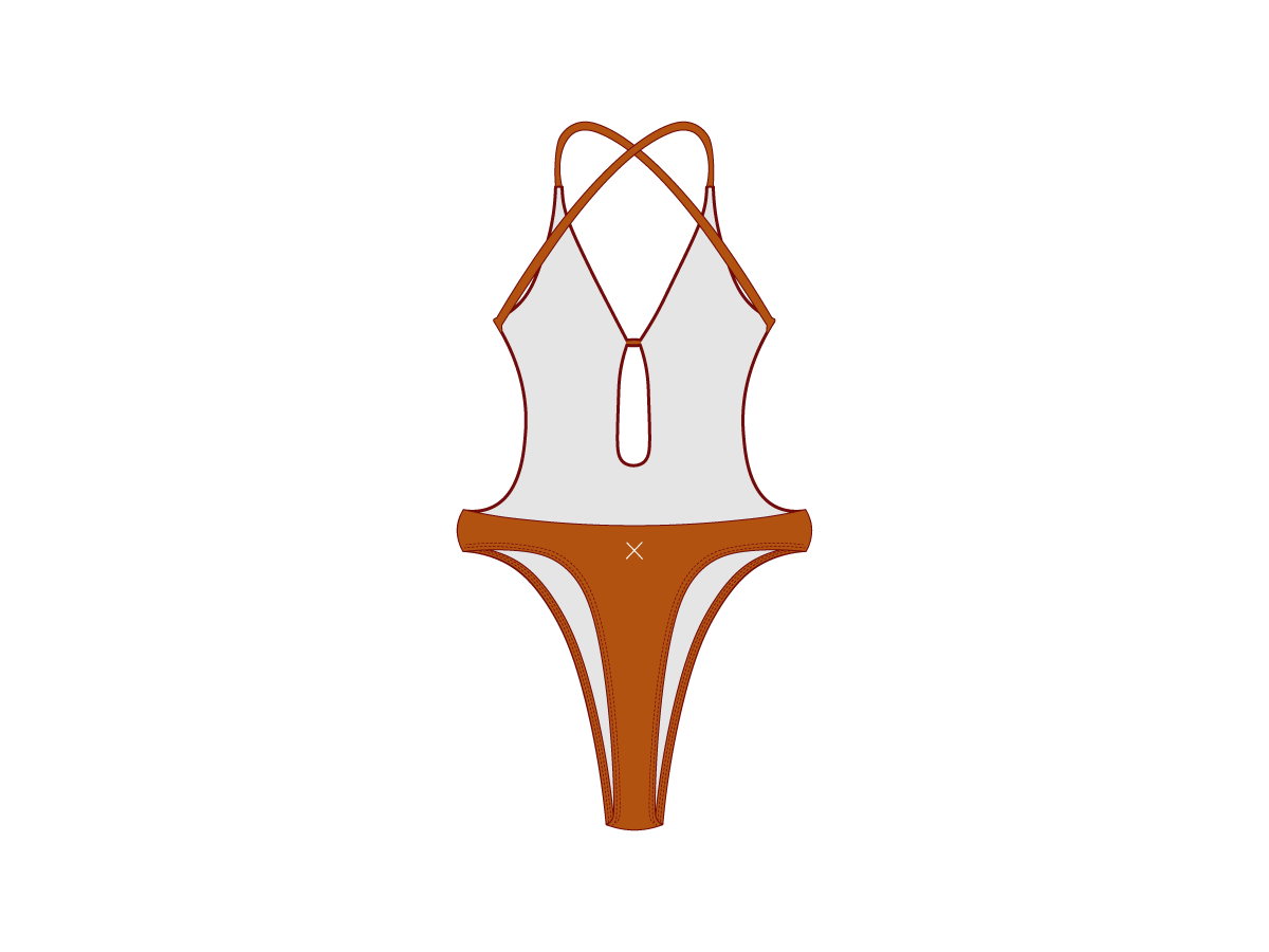 Burnt Orange Radar One Piece