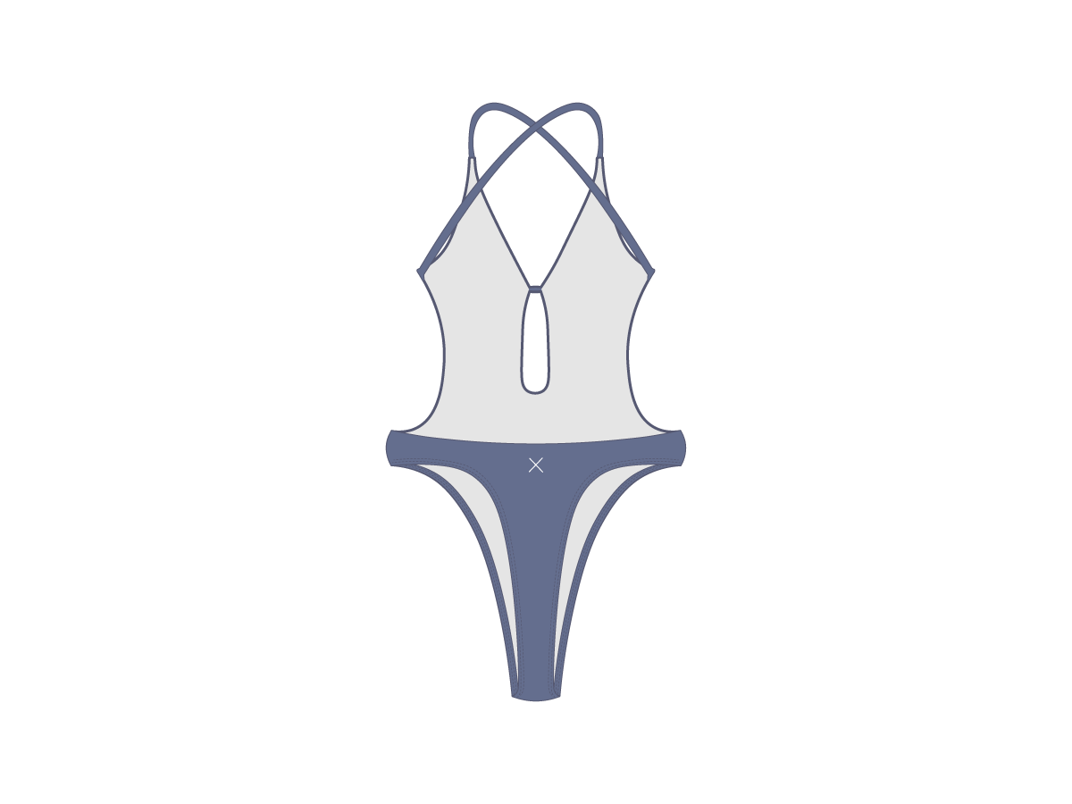 Pale Blue Radar One Piece