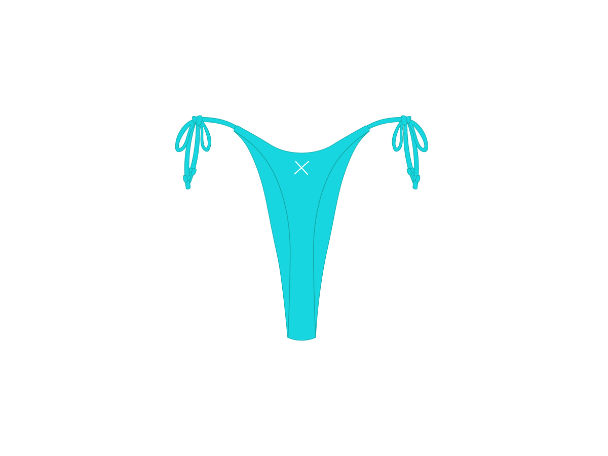 Baby Blue Hi Beachy Bottoms