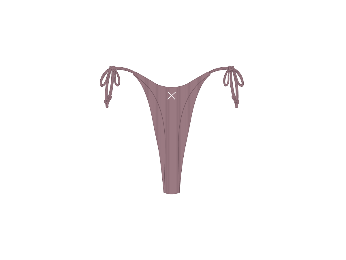 Wisteria Ribbed Hi Beachy Bottoms