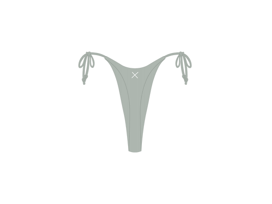 Sea Foam Ribbed Hi Beachy Bottoms