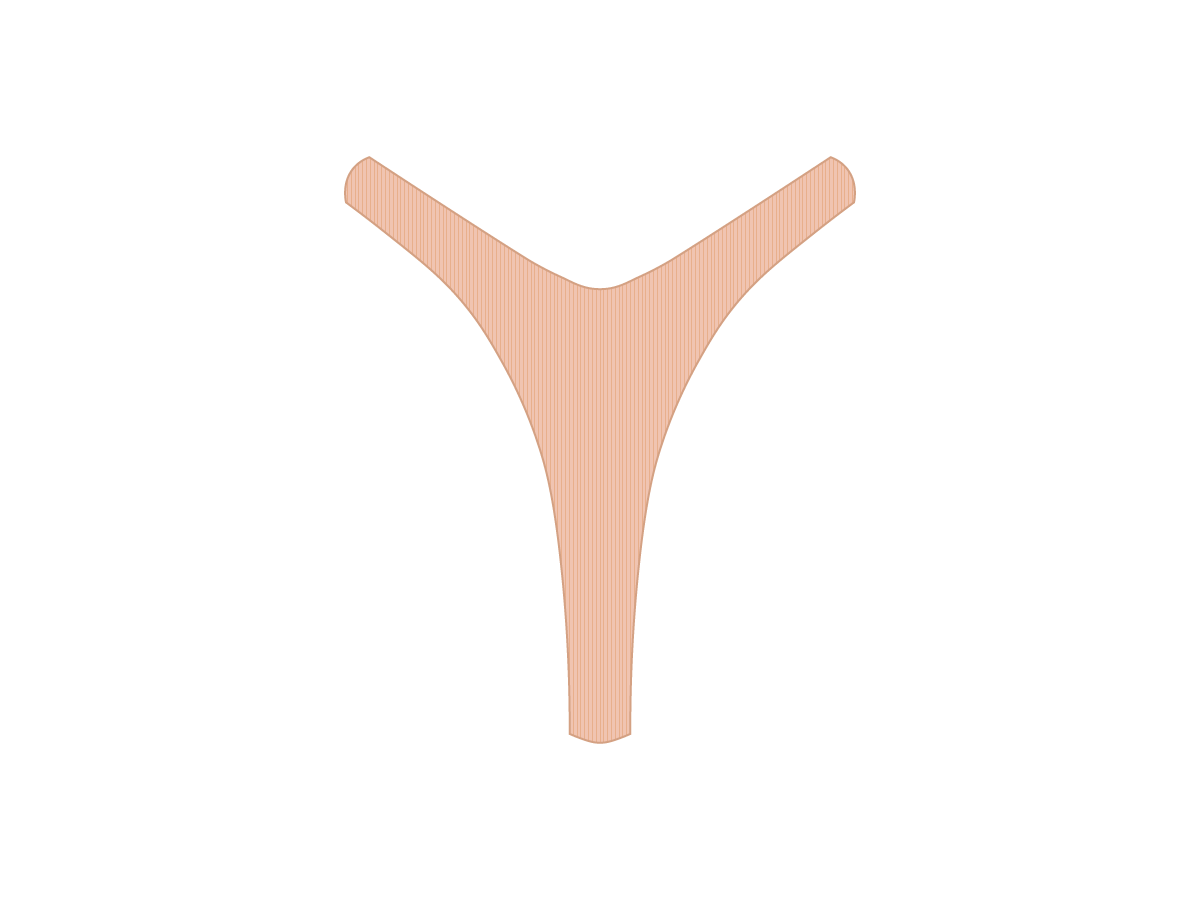 Natural Ribbed Tanga Bottoms