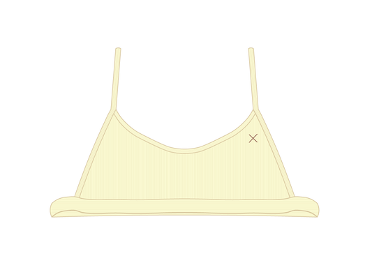 Creame Open Side Ribbed Top