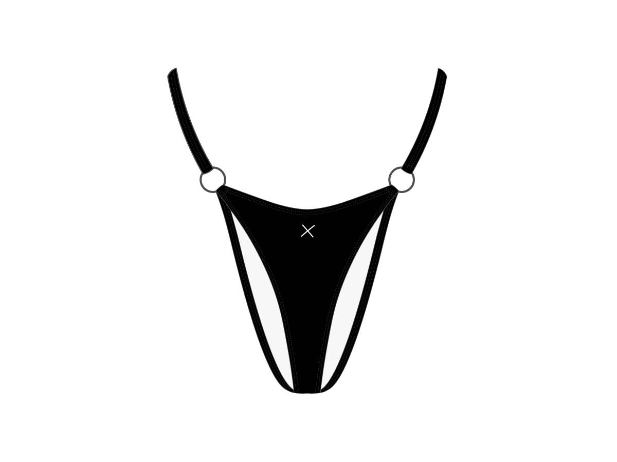 Manhattan Black Ringer Bottoms