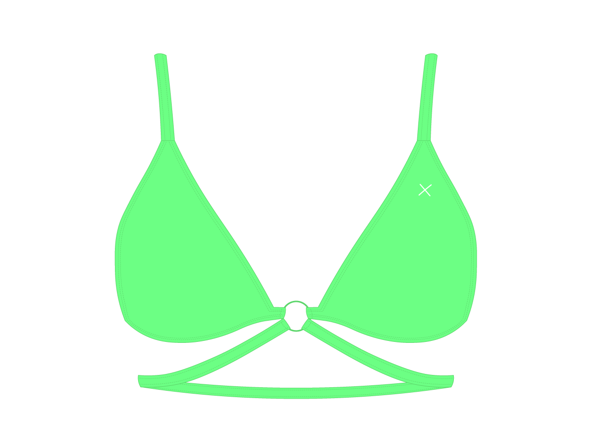 Electro Green Ringer Top