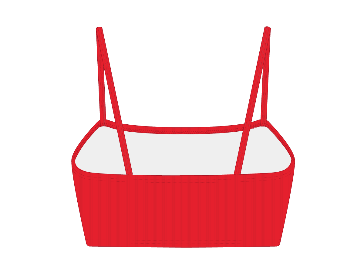 Rose Red Ribbed Camisole Top