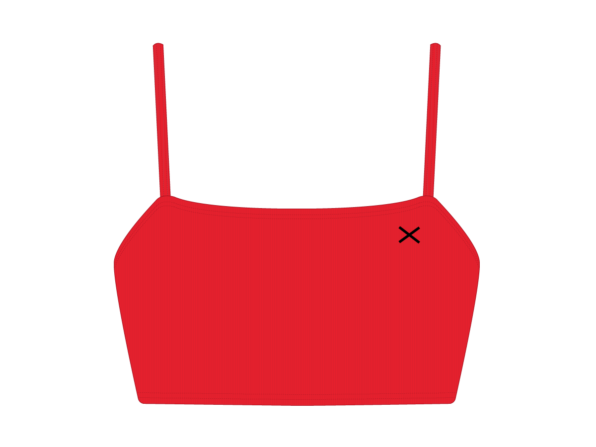 Rose Red Ribbed Camisole Top