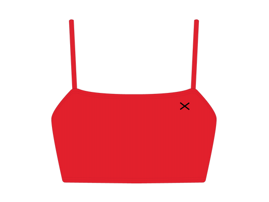 Rose Red Ribbed Camisole Top