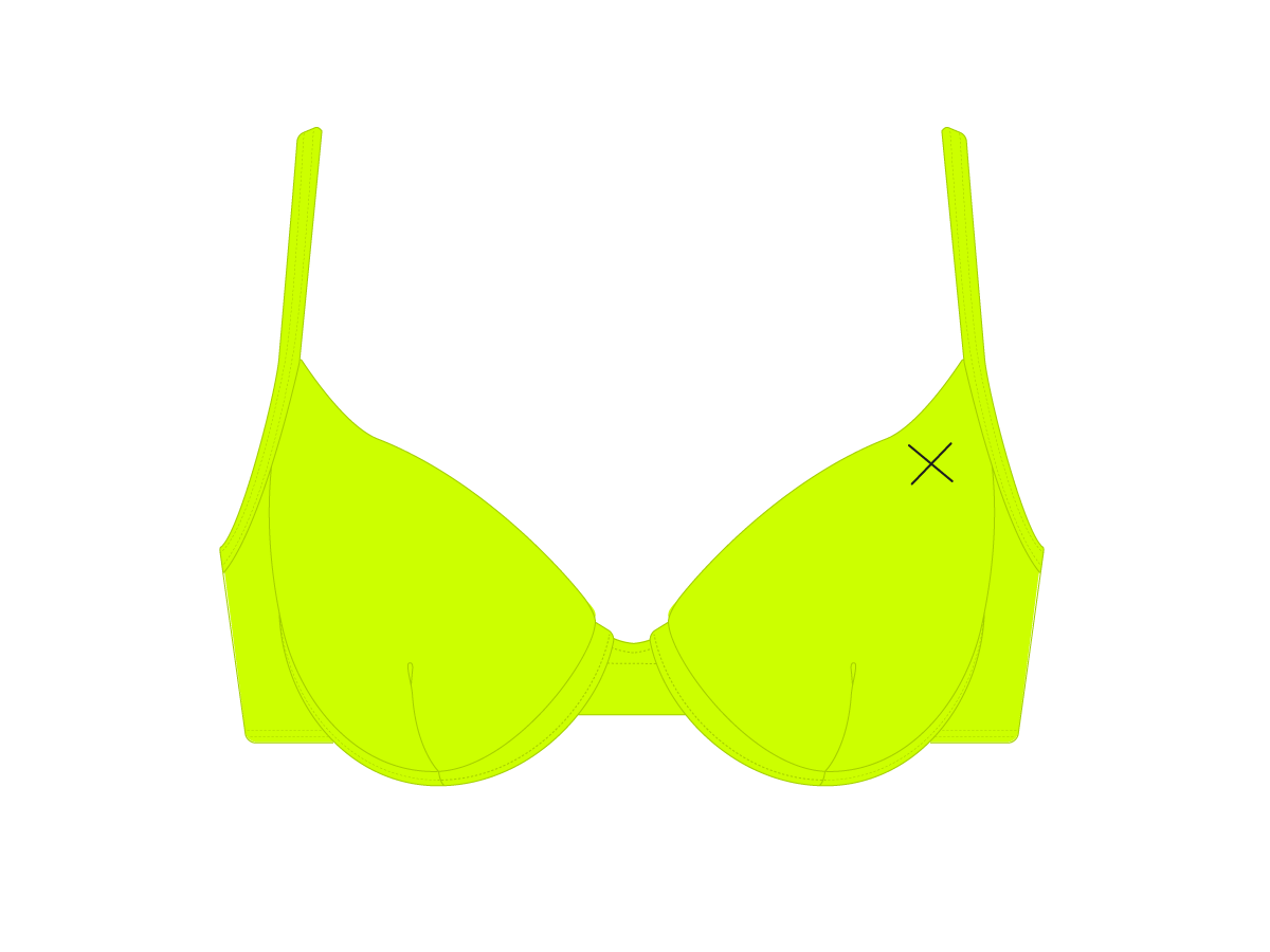 Sour Yellow Bustier Top