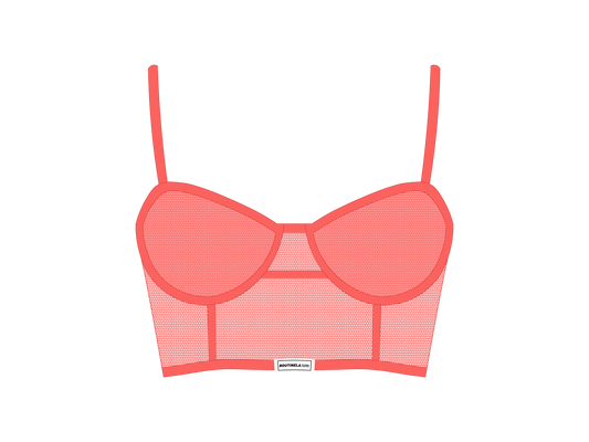 Salmon Mesh Camisole Top