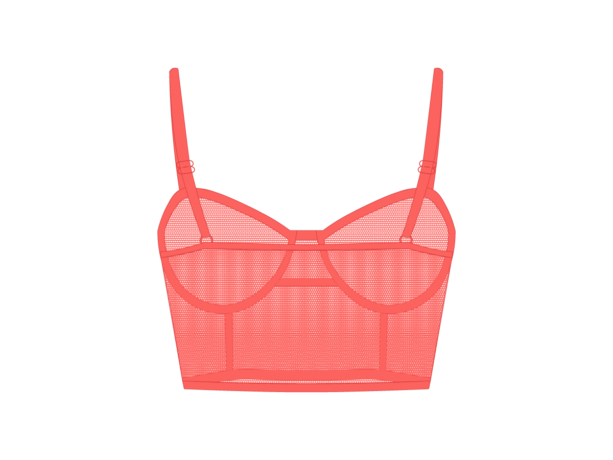 Salmon Mesh Camisole Top