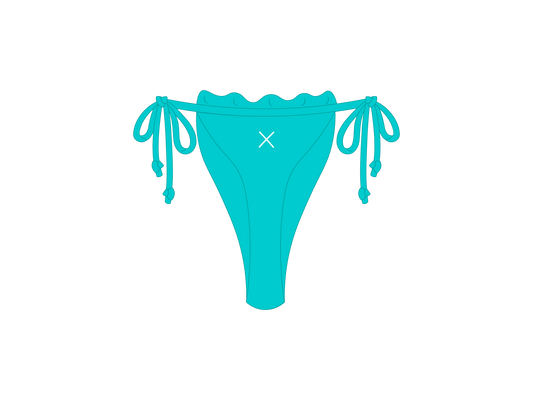 Cyan Scallop Bottoms