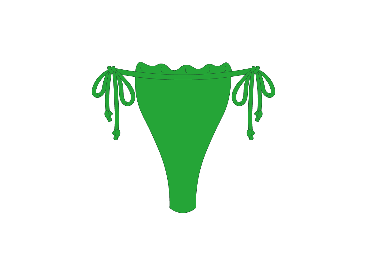 Leaf Green Scallop Bottoms