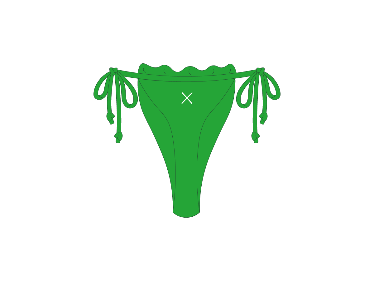 Leaf Green Scallop Bottoms