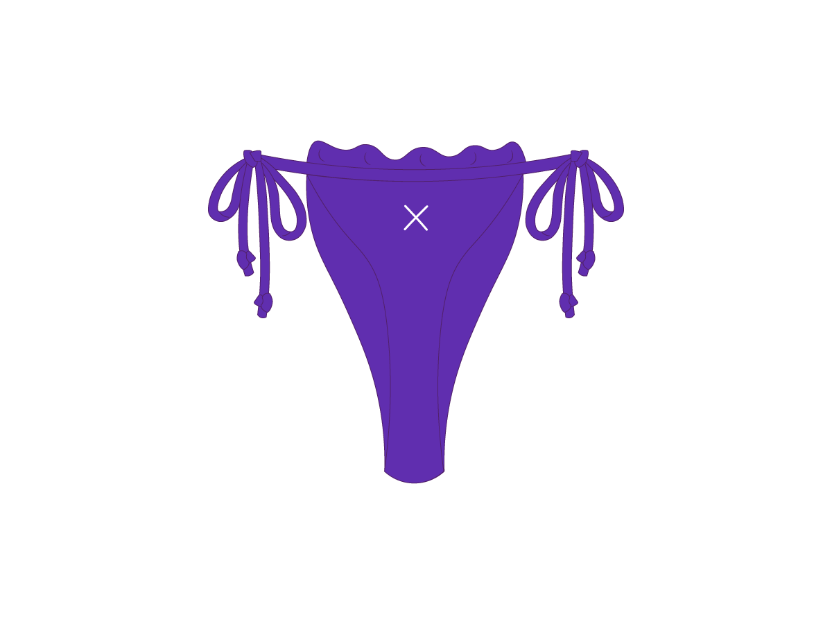 Violet Scallop Bottoms