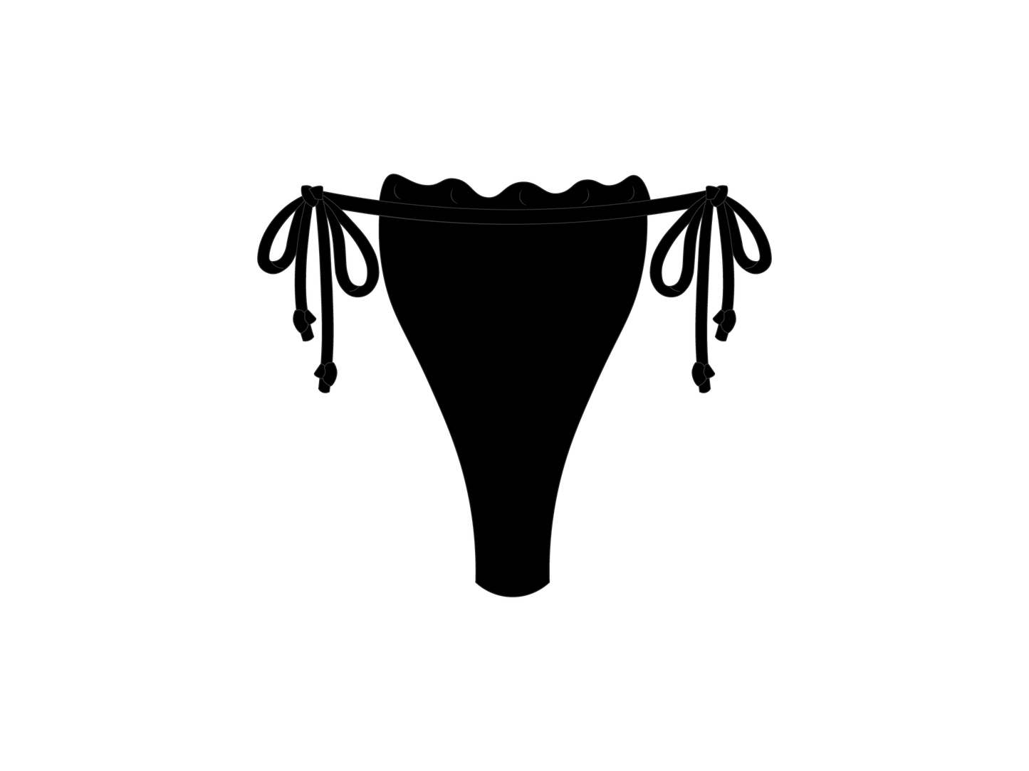 Manhattan Black Scallop Bottoms