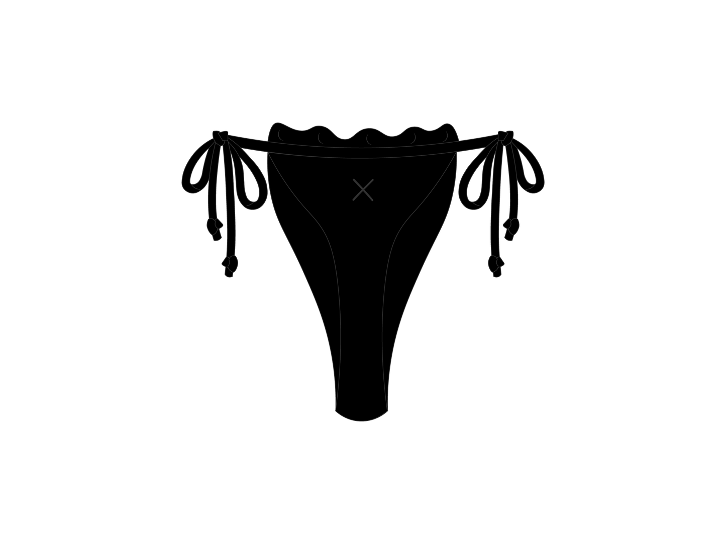 Manhattan Black Scallop Bottoms