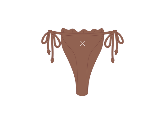 Cocoa Brown Scallop Bottoms