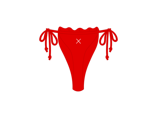 Rose Red Scallop Bottoms