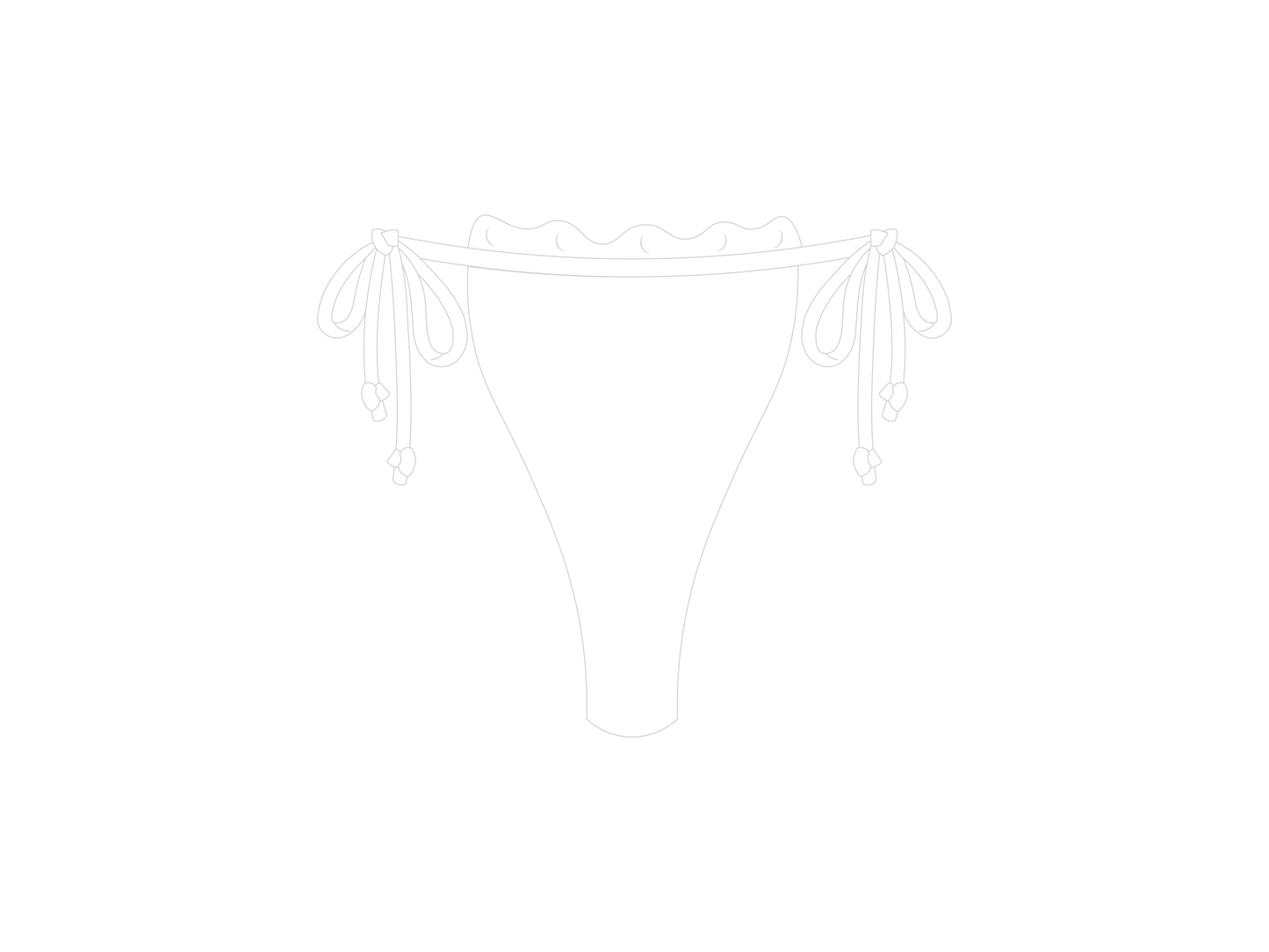 Venice White Scallop Bottoms