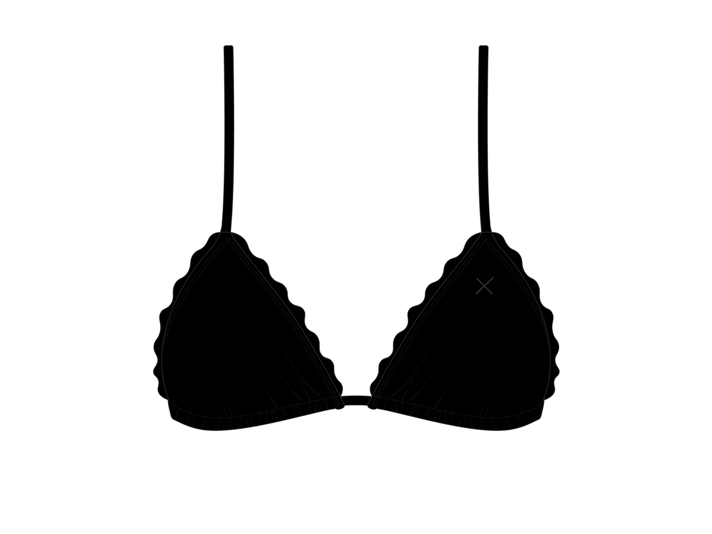 Manhattan Black Scallop Top