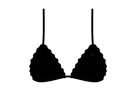 Manhattan Black Scallop Top