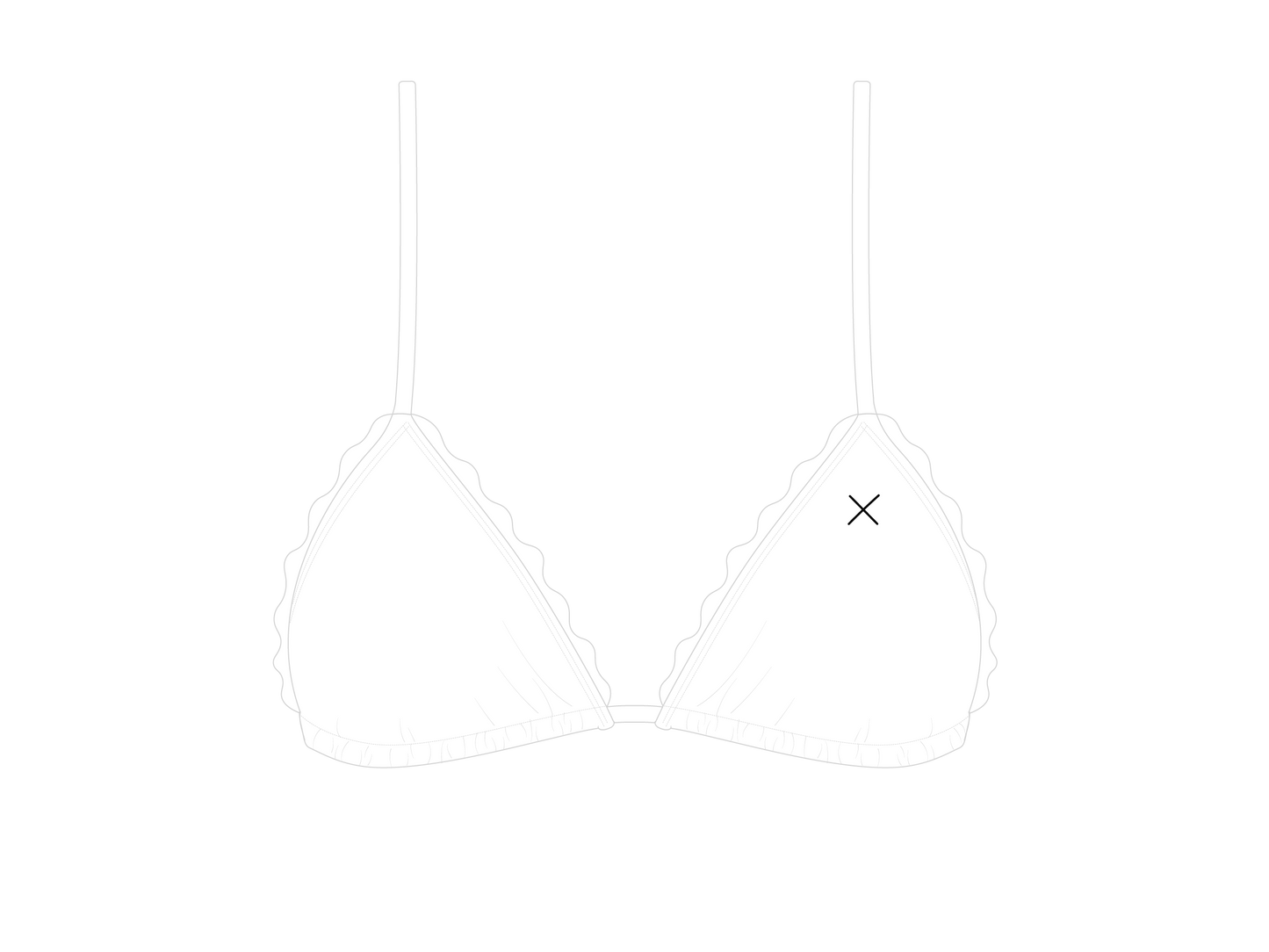 Venice White Scallop Top