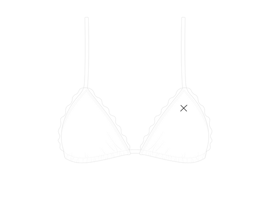 Venice White Scallop Top