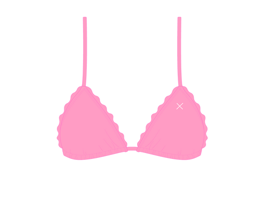 Taffy Pink Scallop Top