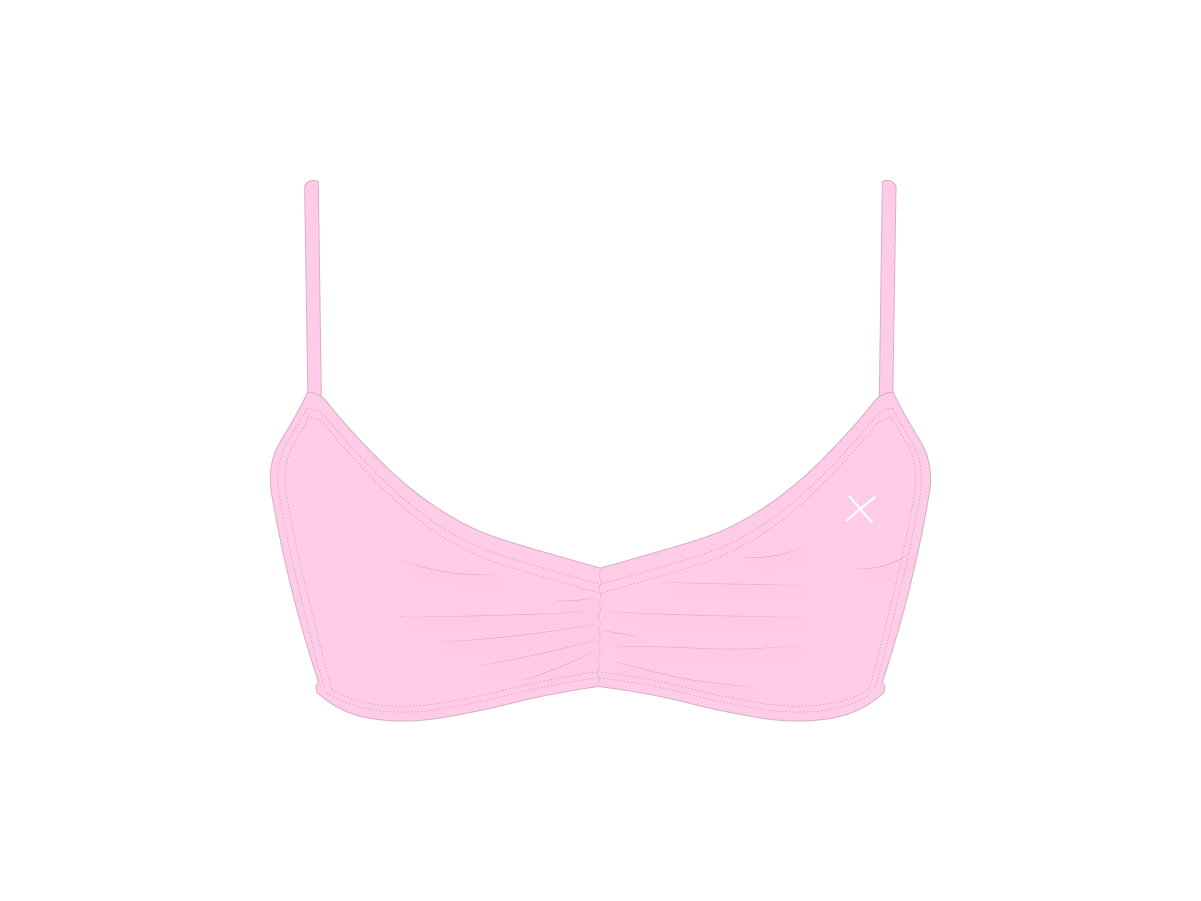 Blush Pink SATIN Scrunch Top