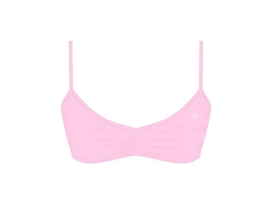 Blush Pink SATIN Scrunch Top