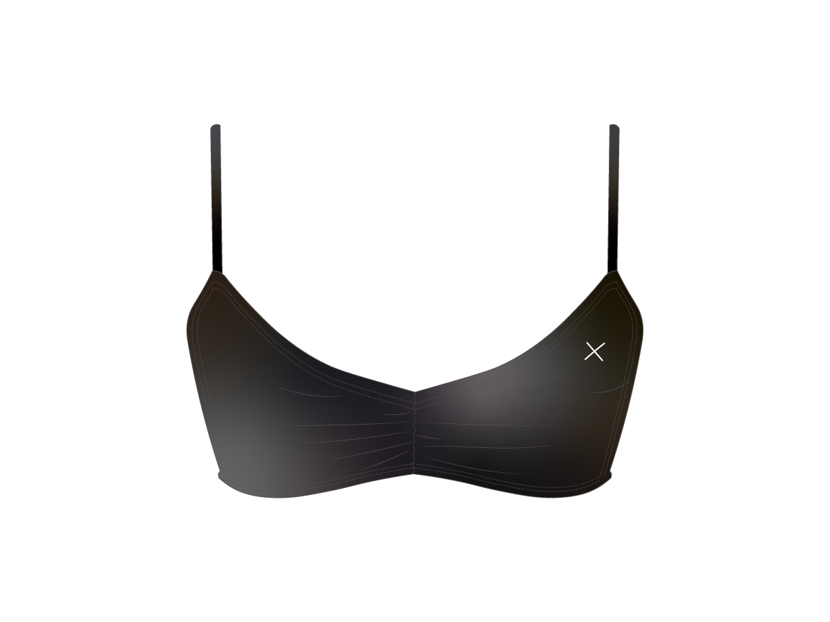 Coal Grey SATIN Scrunch Top