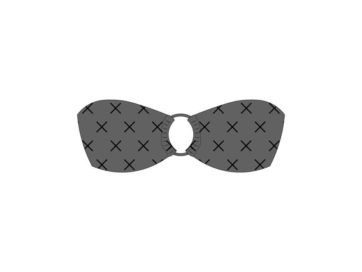 Black Logo Print Hoop Top