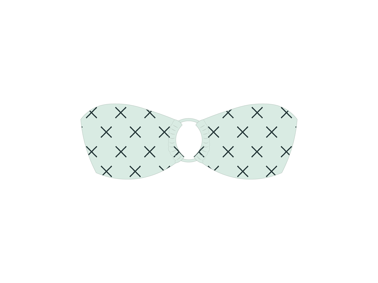 Green Logo Print Hoop Top