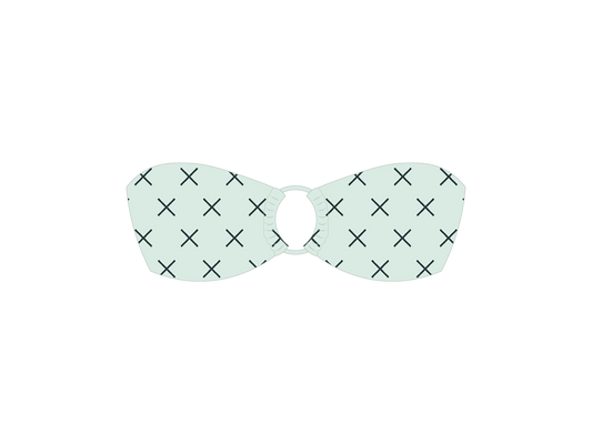 Green Logo Print Hoop Top