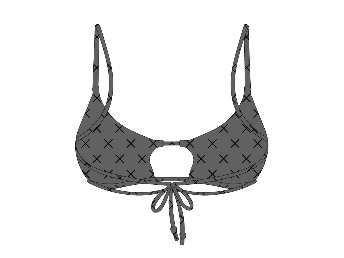 Black Logo Print Loop Top