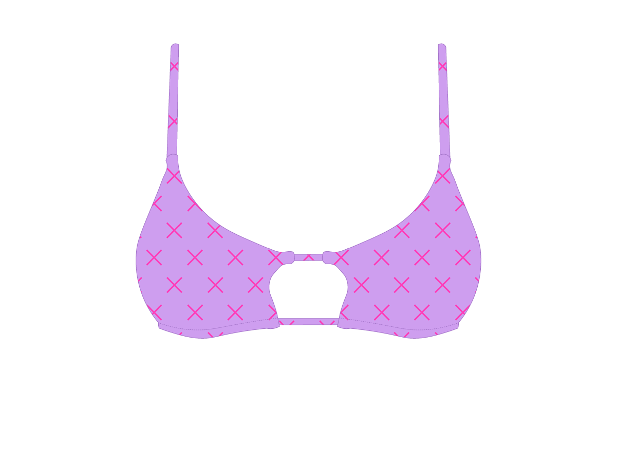 Lilac Logo Print Loop Top