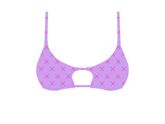 Lilac Logo Print Loop Top