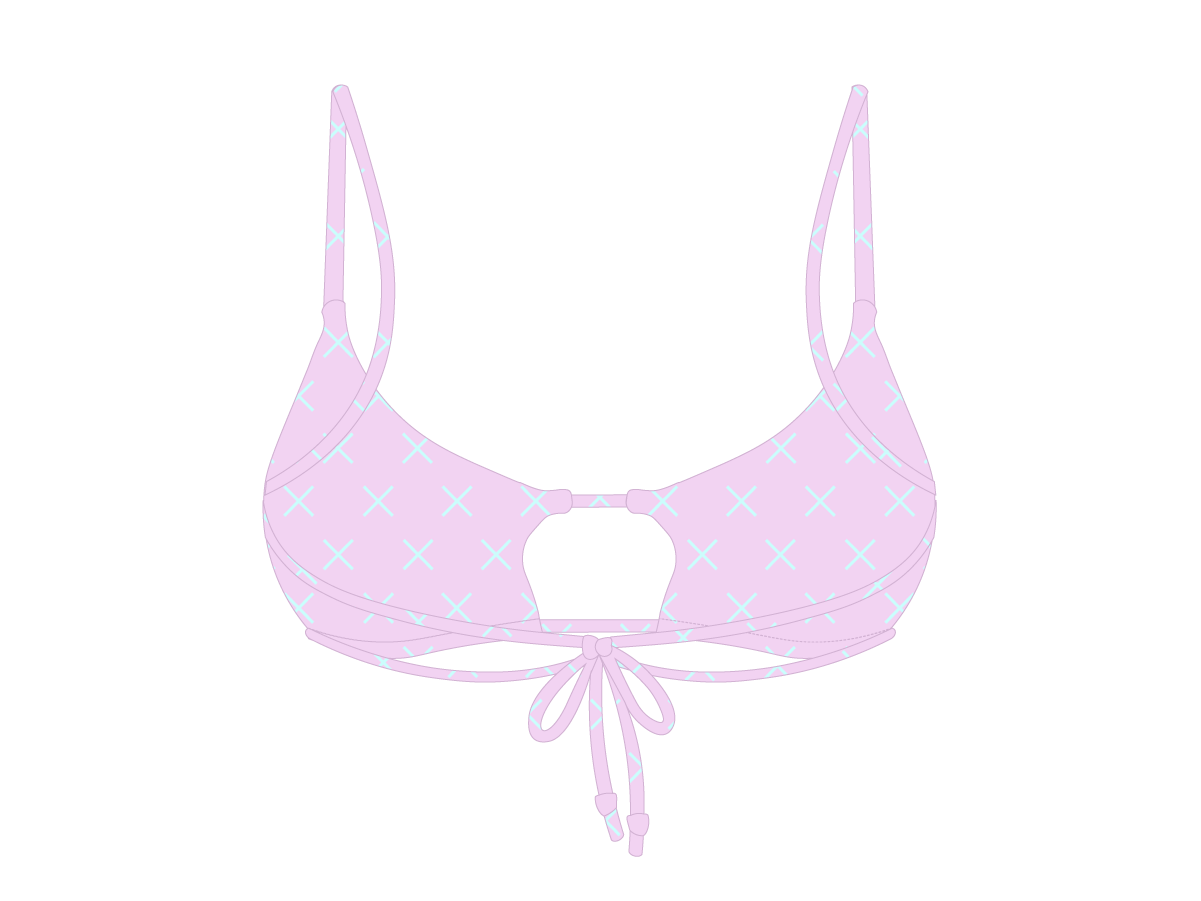 Pink Logo Print Loop Top