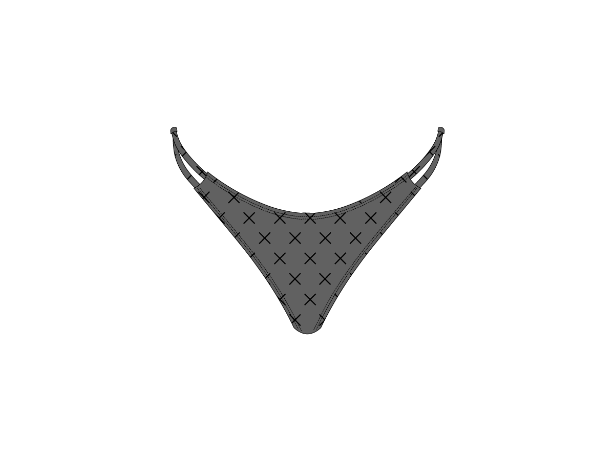 Black Logo Print Double String Bottoms